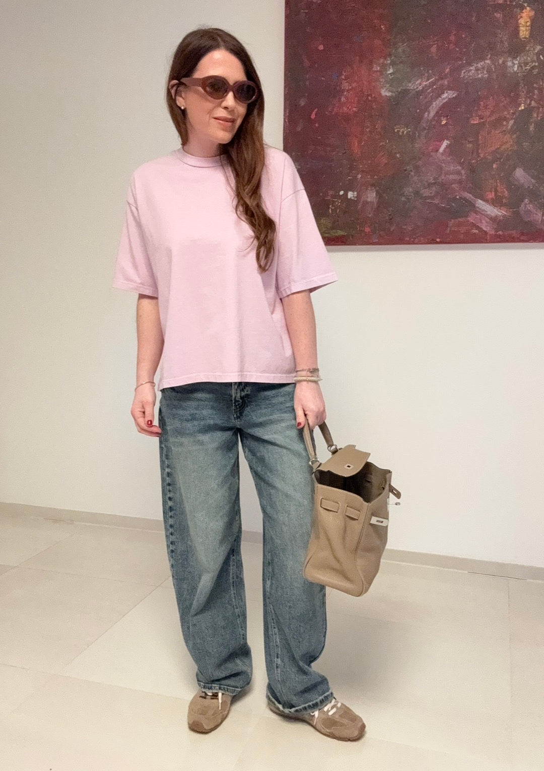 Baumwoll-Shirt - Flieder