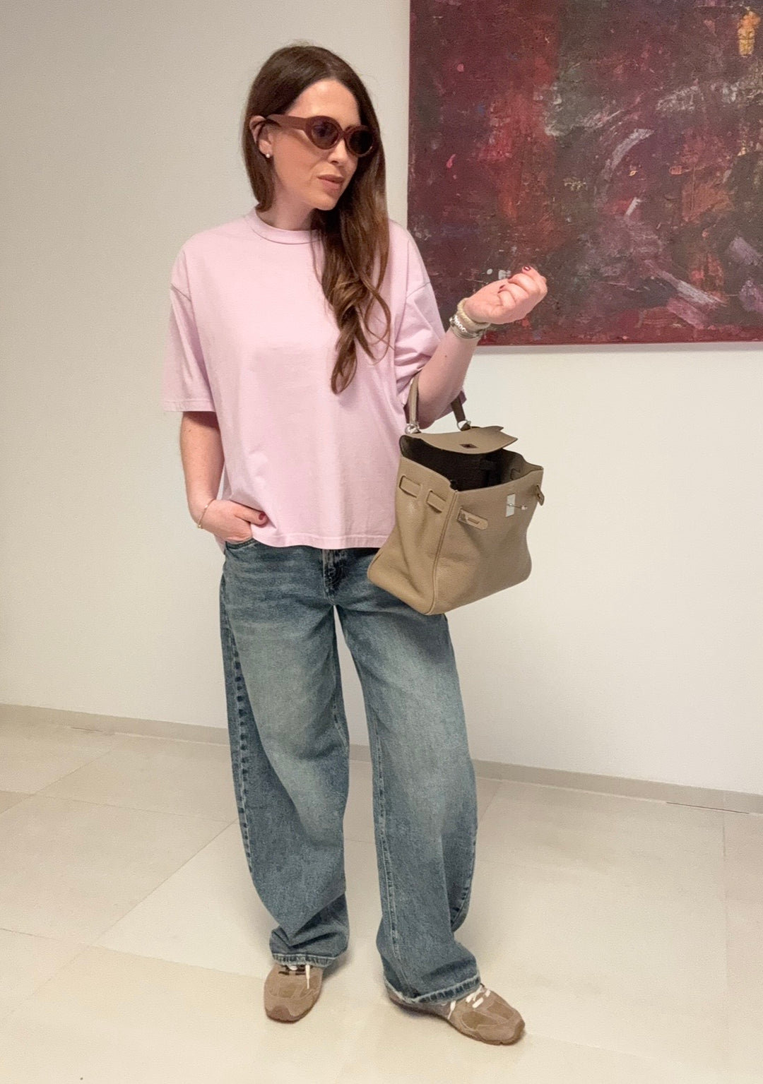 Baumwoll-Shirt - Flieder