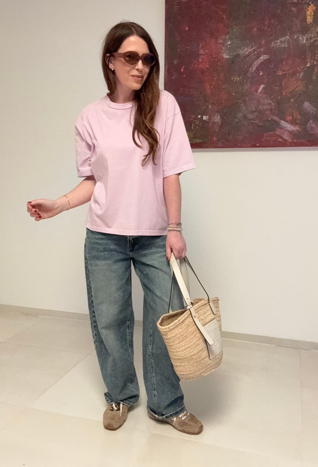 Baumwoll-Shirt - Flieder