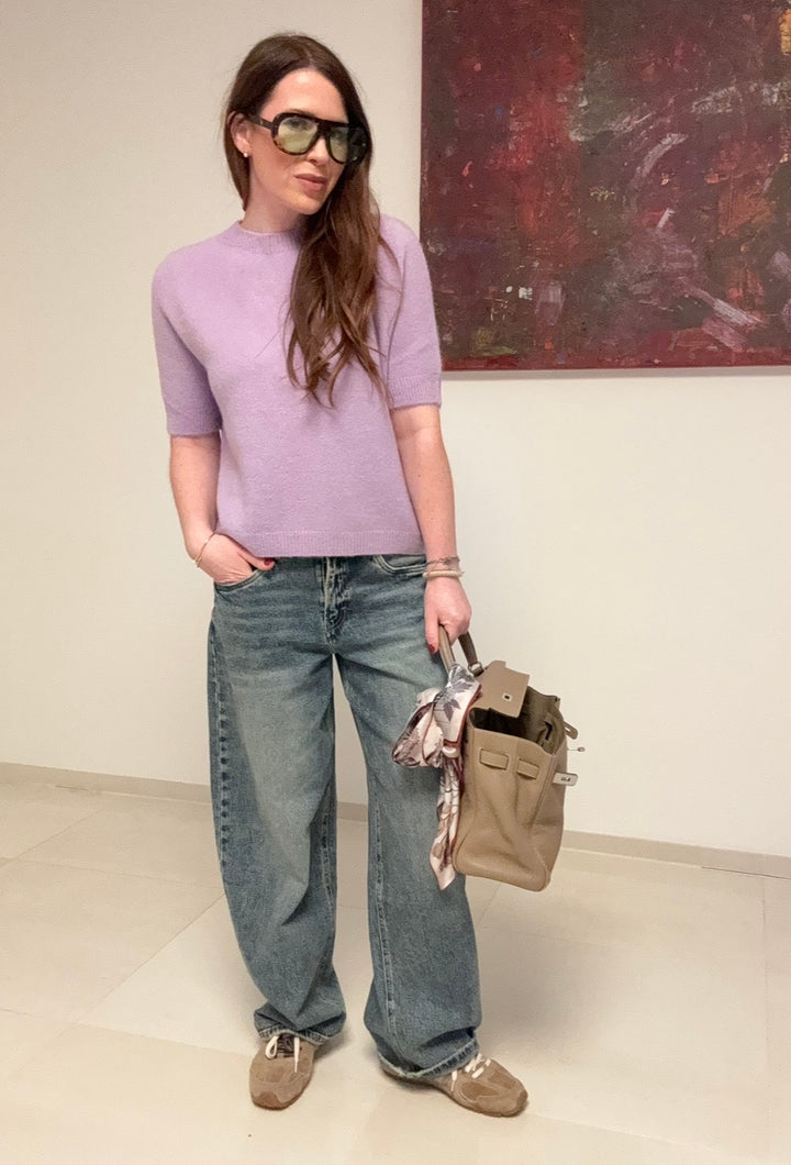 Alpaka-Shirt - Flieder