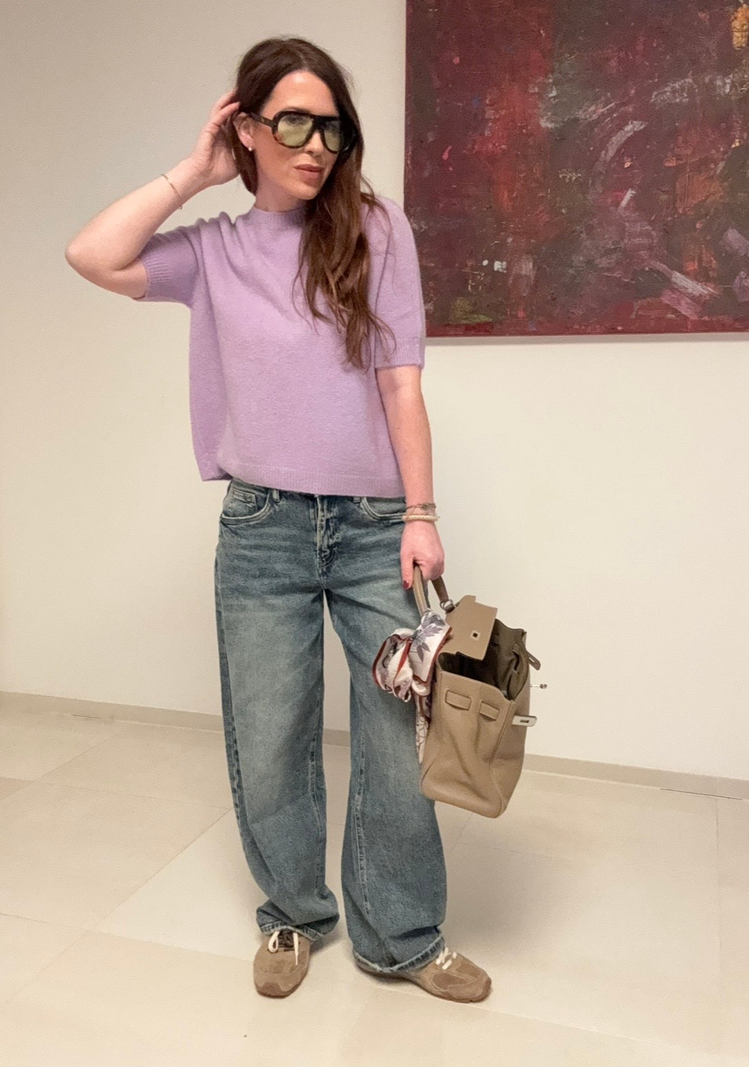 Alpaka-Shirt - Flieder