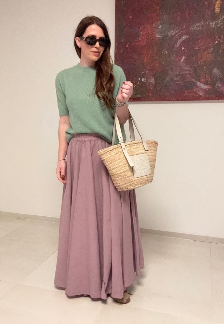 Rock aus Baumwolle - Flieder