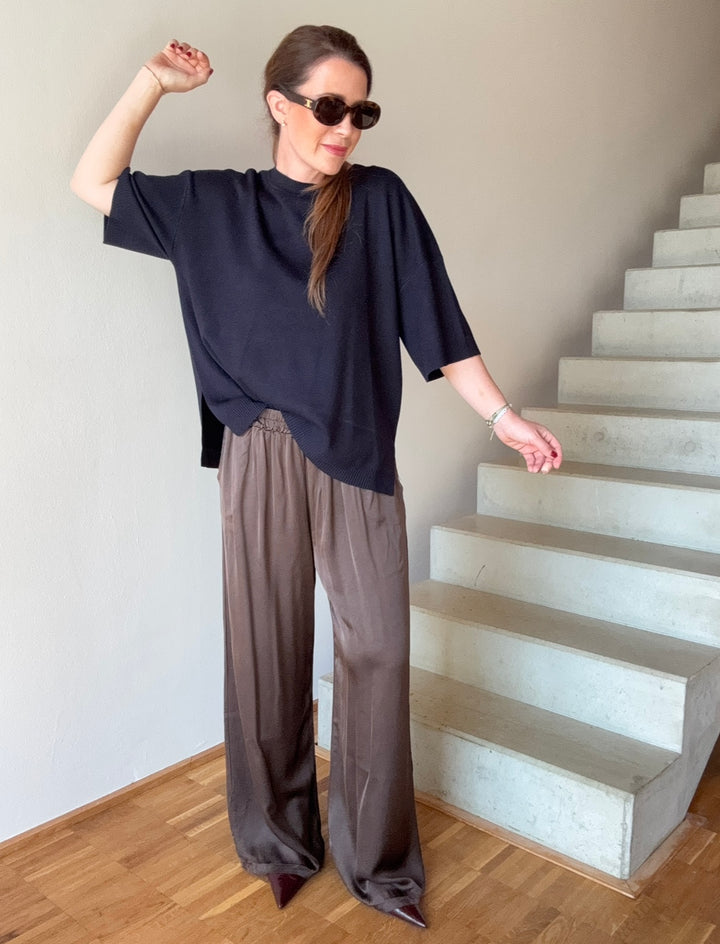 Oversize-Shirt - Navy