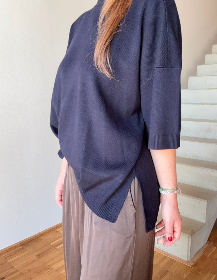 Oversize-Shirt - Navy