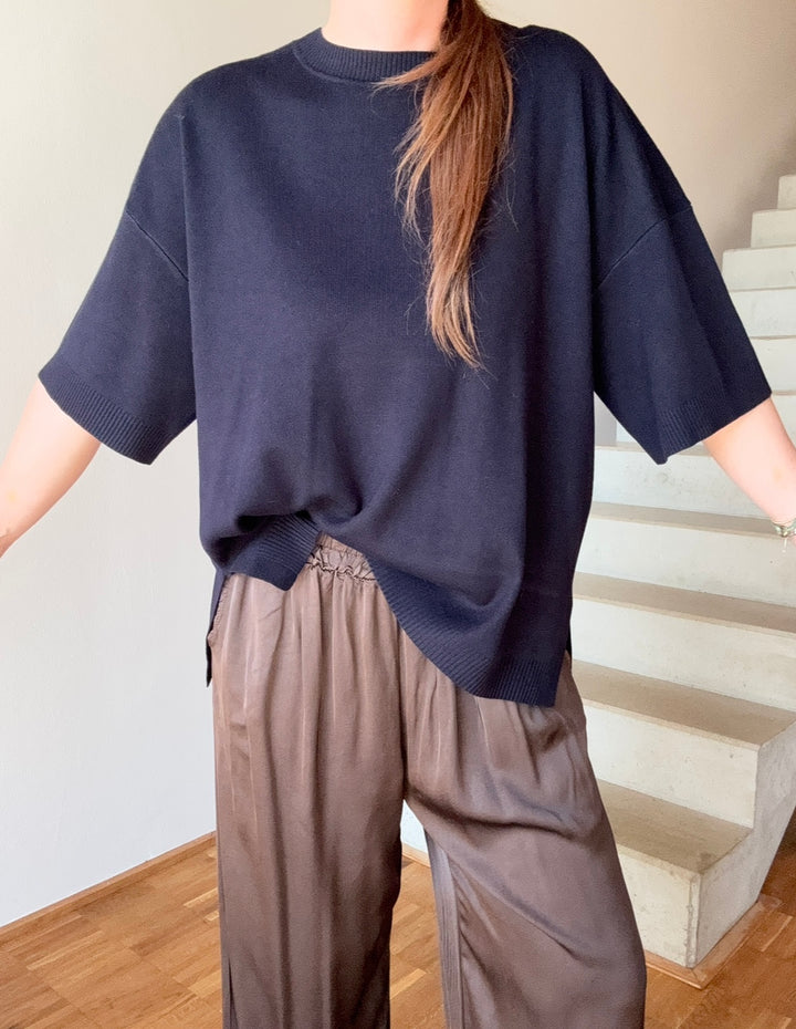 Oversize-Shirt - Navy