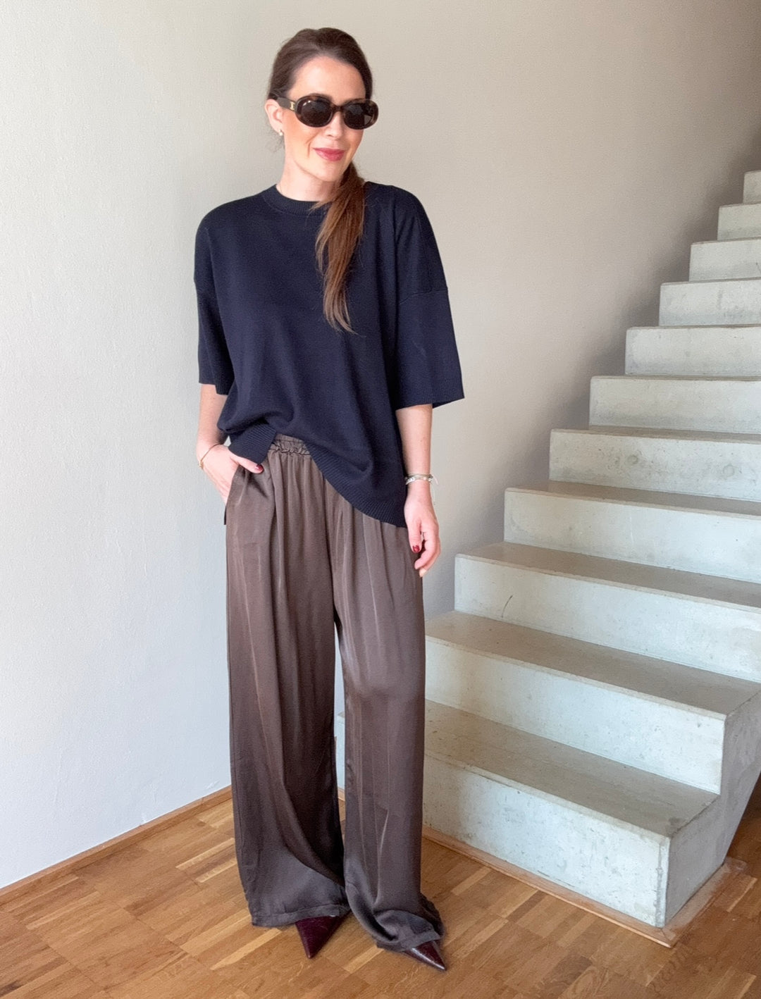 Oversize-Shirt - Navy