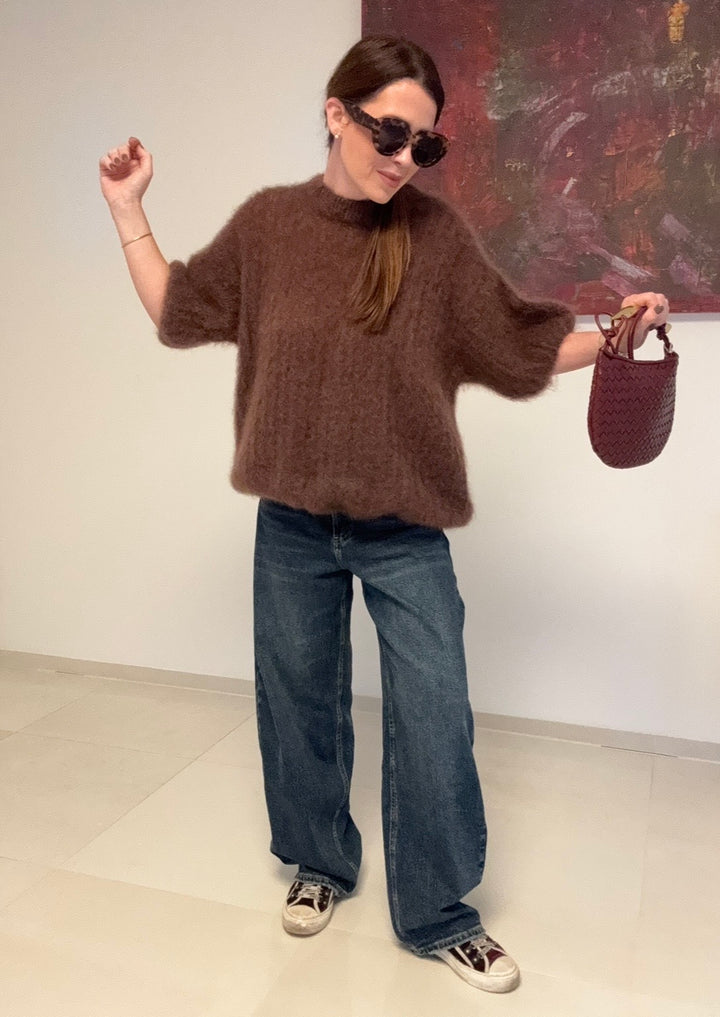 Mohair-Shirt - Braun