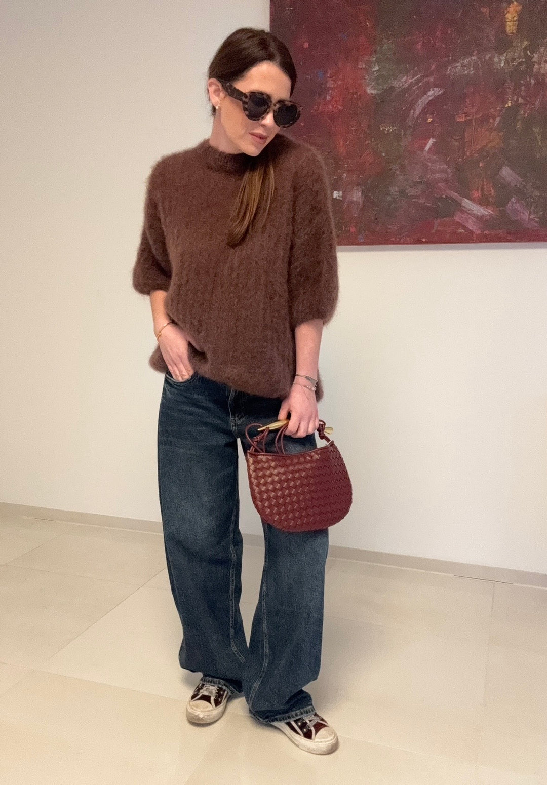 Mohair-Shirt - Braun