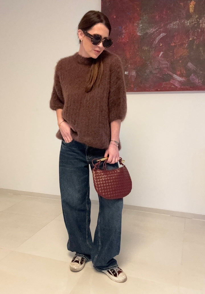 Mohair-Shirt - Braun