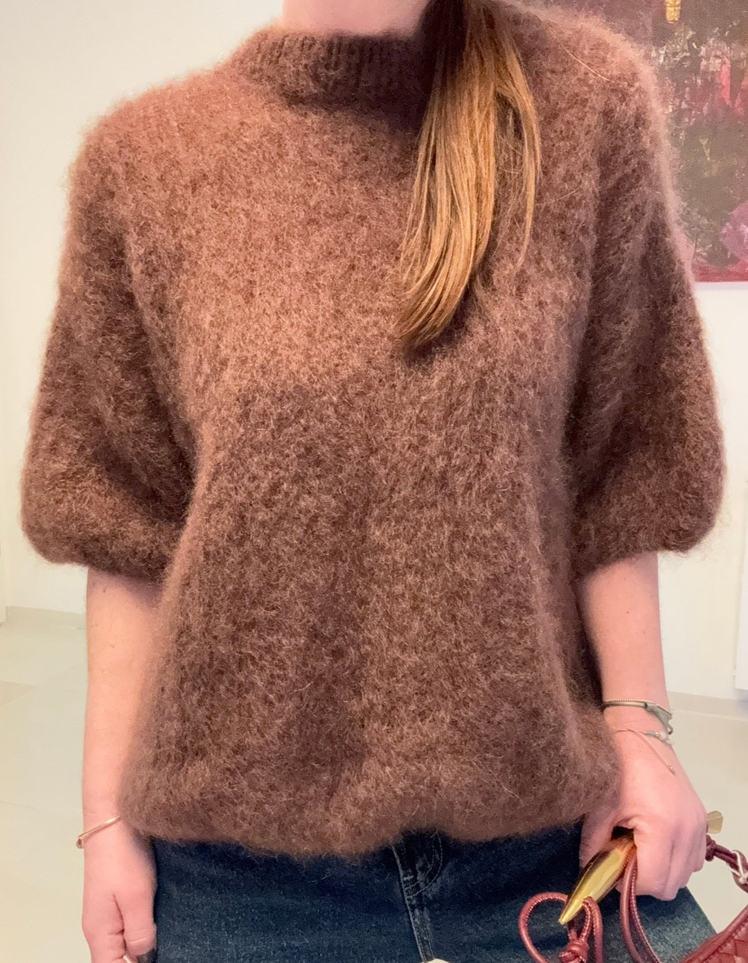 Mohair-Shirt - Braun