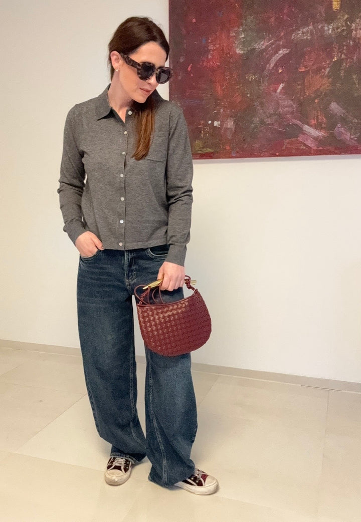 Basic-Cardigan - Grau