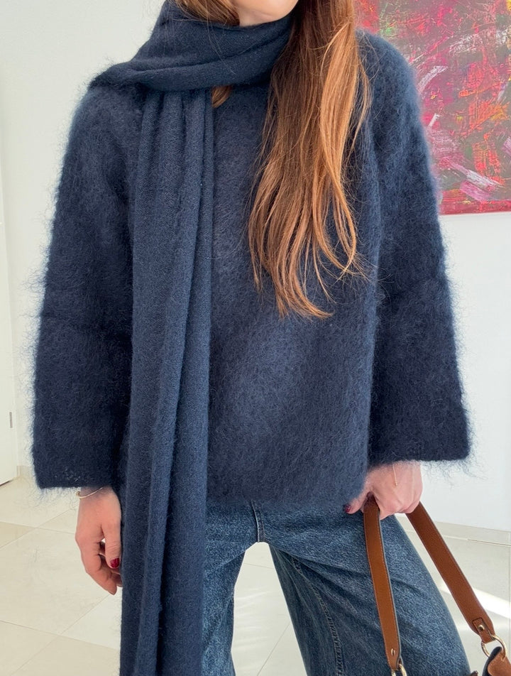 Grober Strickpullover - Navy (Vorbestellung)