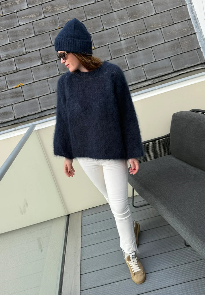 Grober Strickpullover - Navy (Vorbestellung)