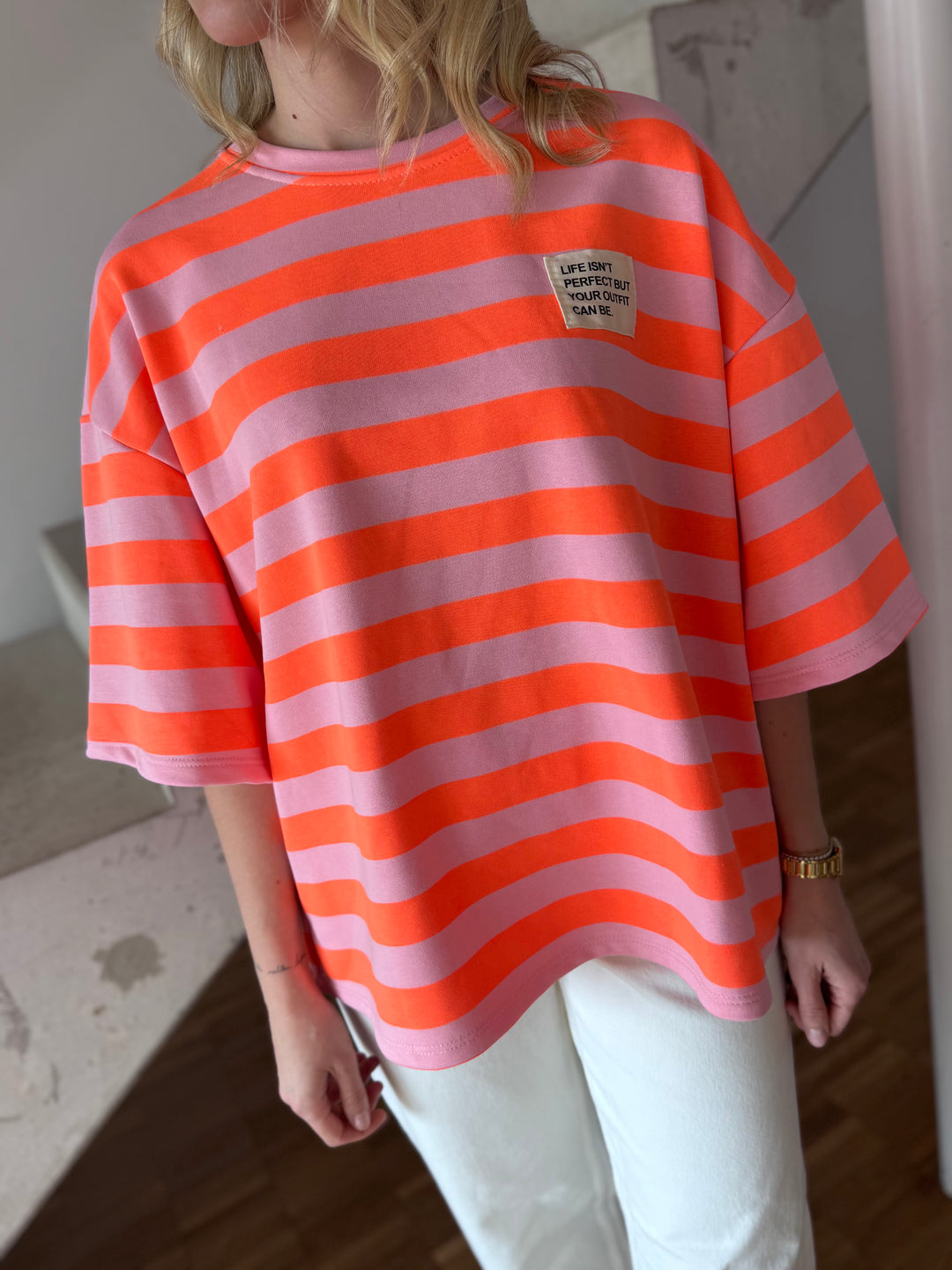 Sweatshirt - Orange/Rosa