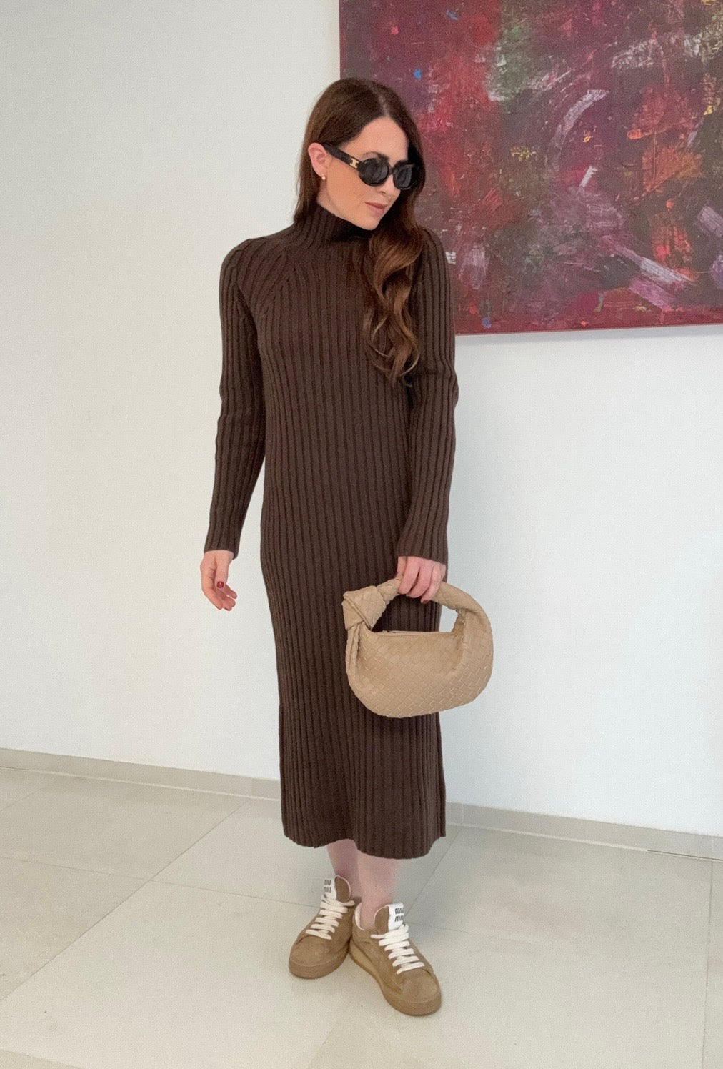 Strickkleid - Braun