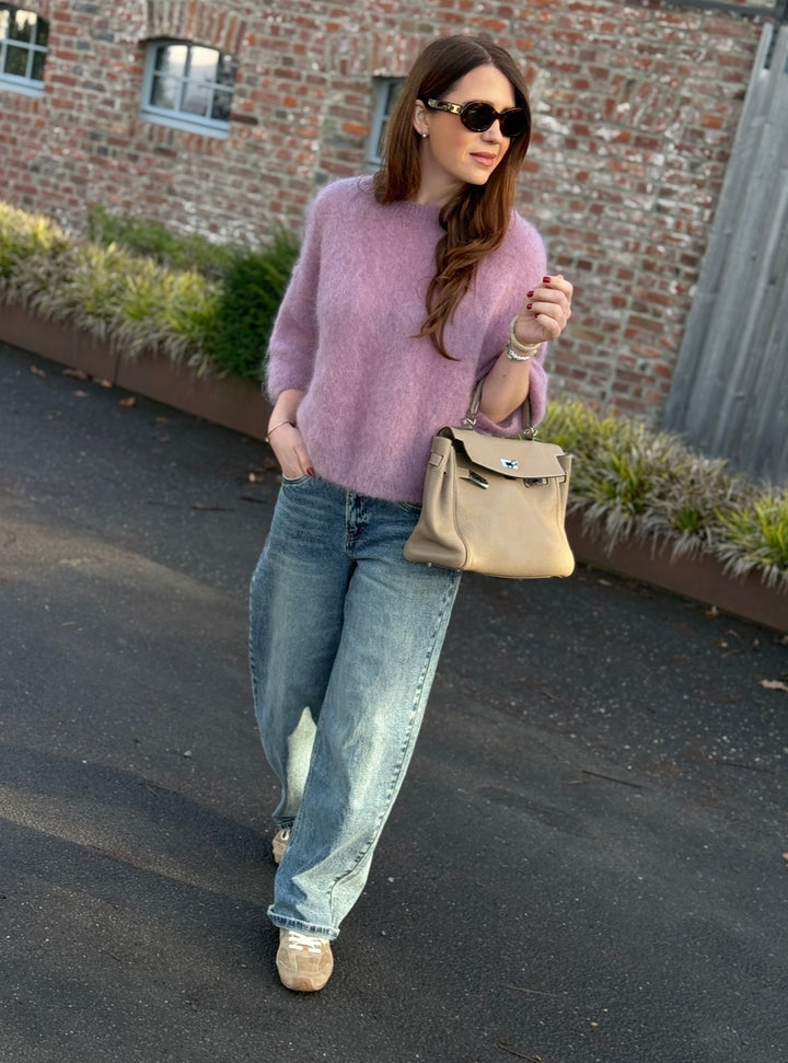 Mohair Shirt - Flieder/Rosa