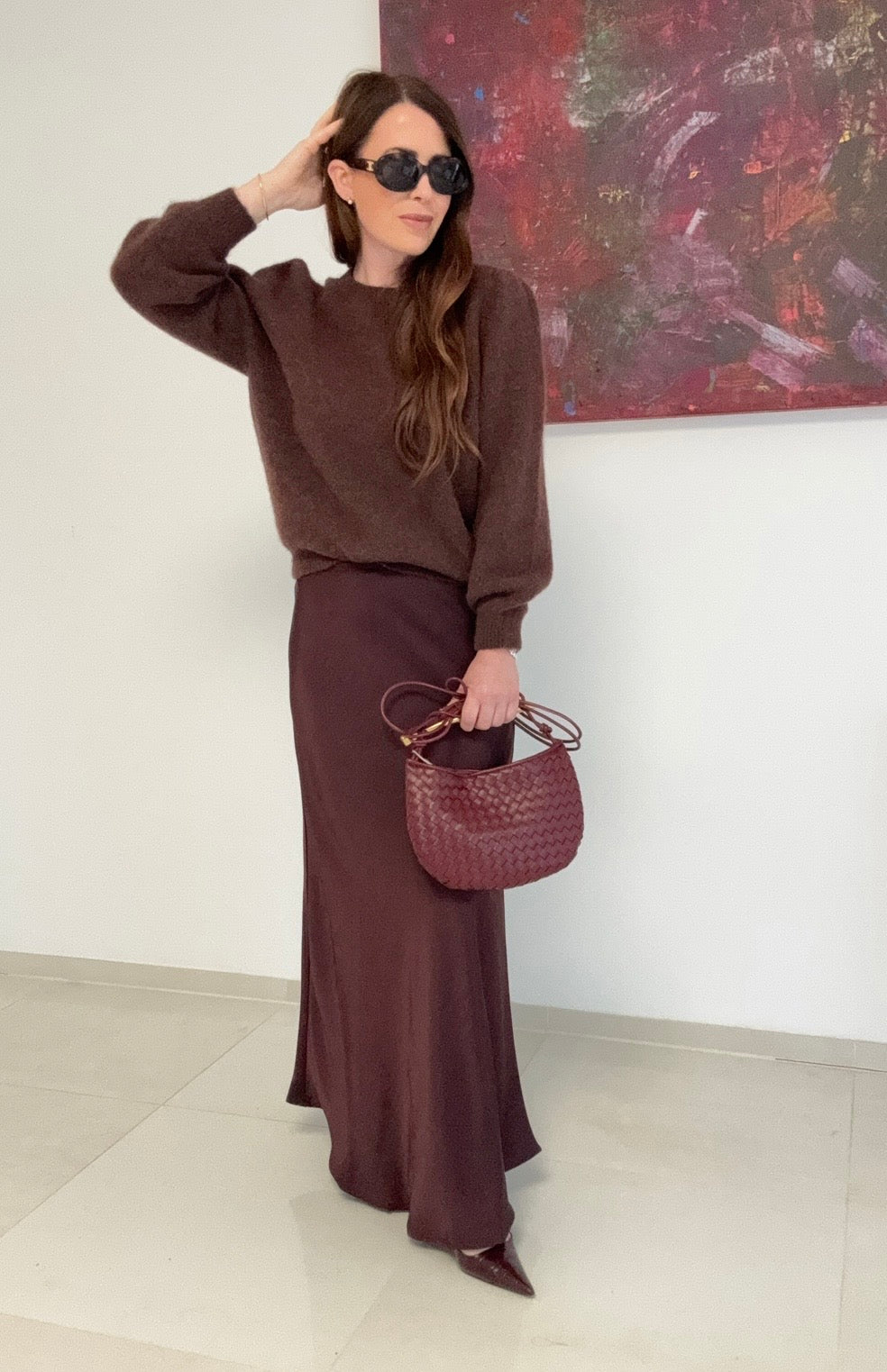 Verspielter Pullover - Braun