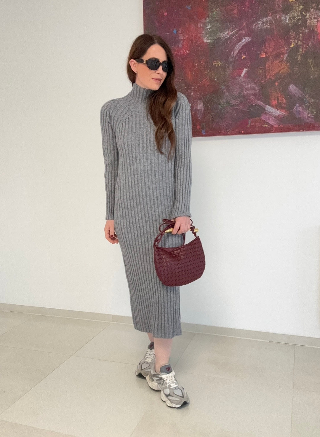 Strickkleid - Grau