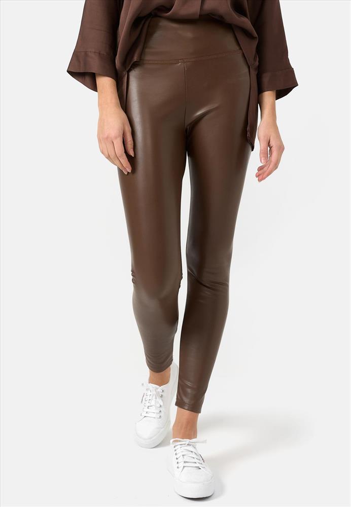 Vegane Lederleggings - Braun