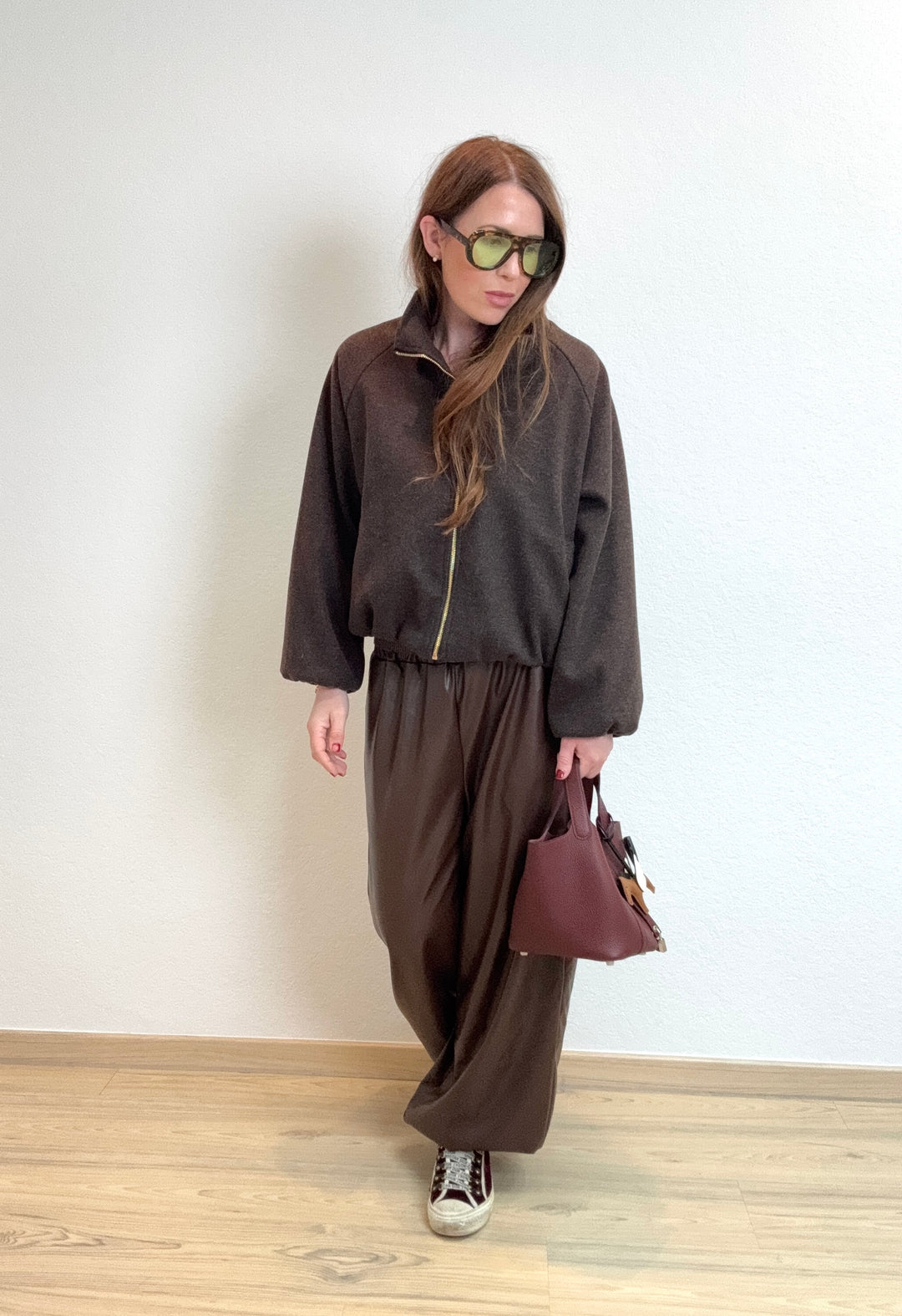 Stoffblousonjacke - Braun