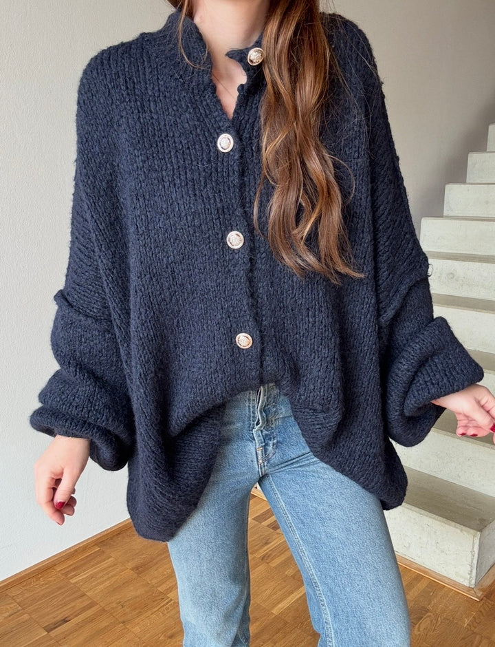 Oversize Cardigan - Navy