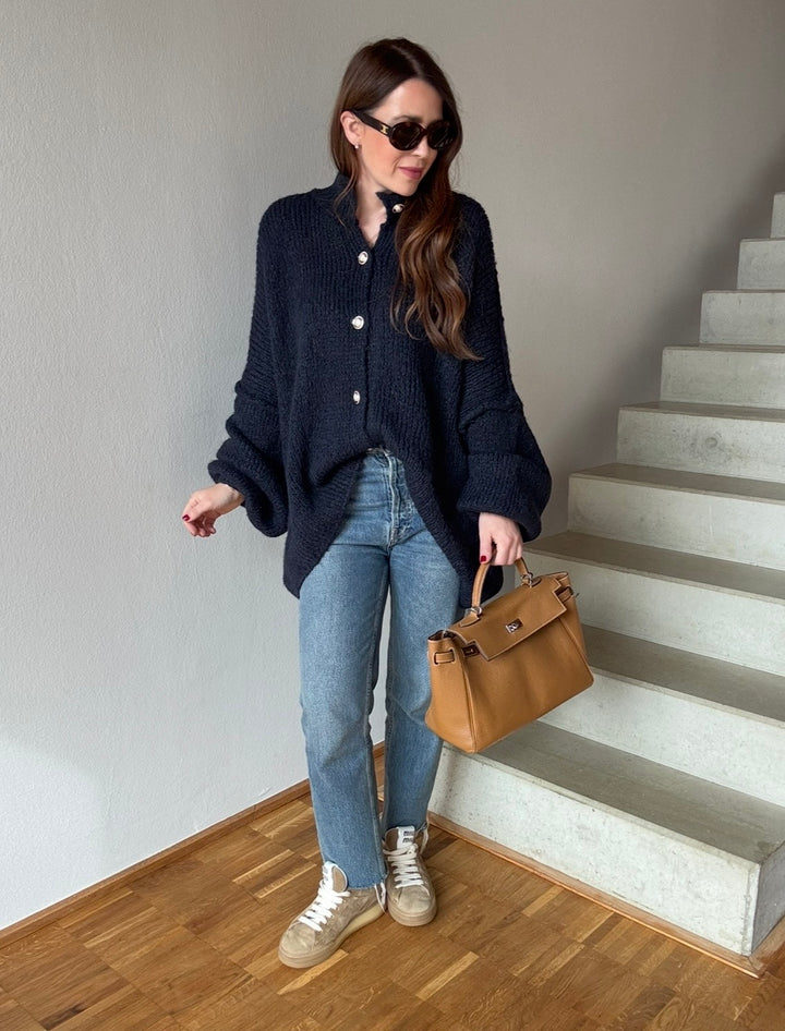 Oversize Cardigan - Navy