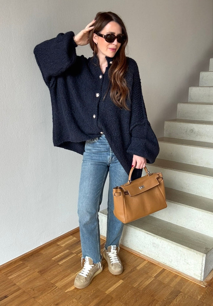 Oversize Cardigan - Navy