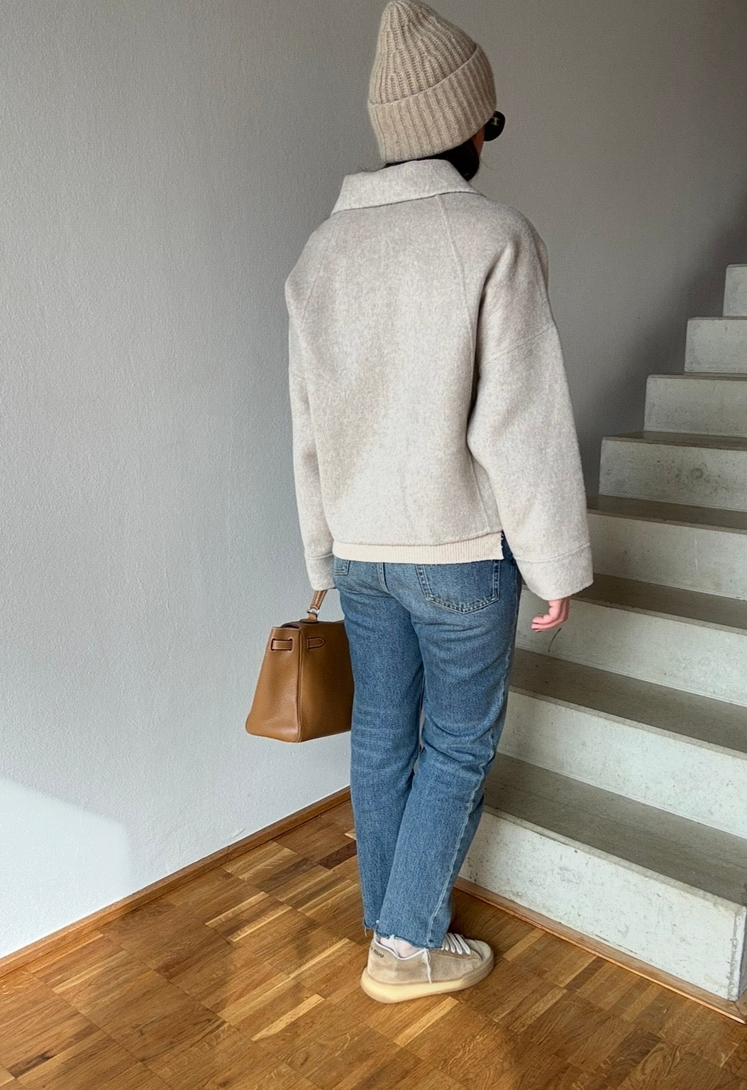 Woll/Kaschmir Jacke - Beige