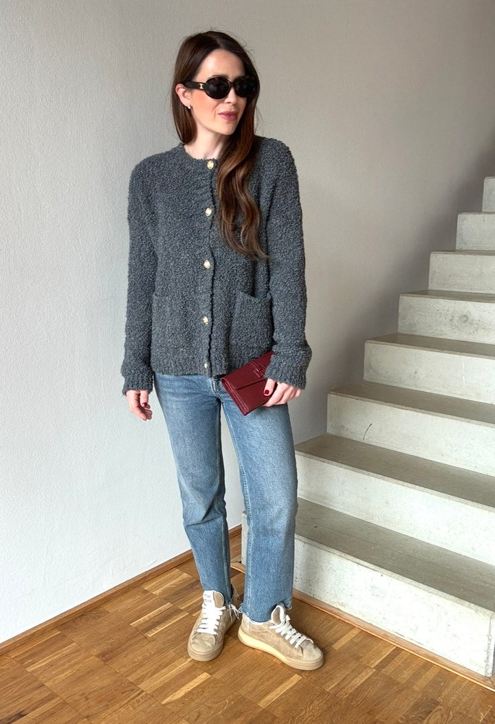 Strickcardigan - Grau
