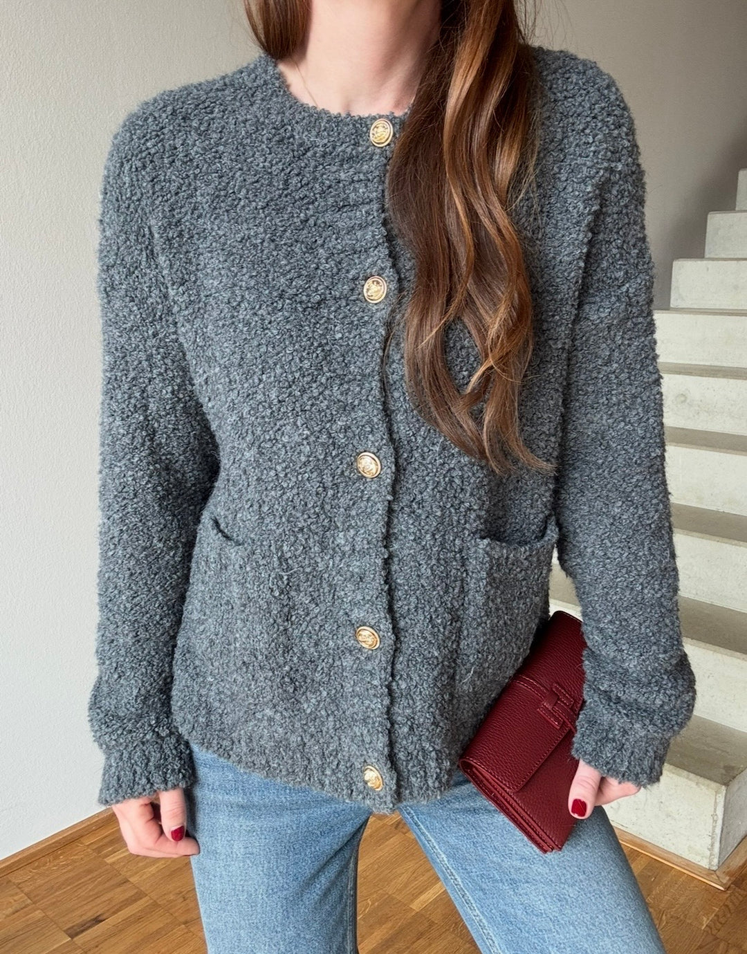Strickcardigan - Grau