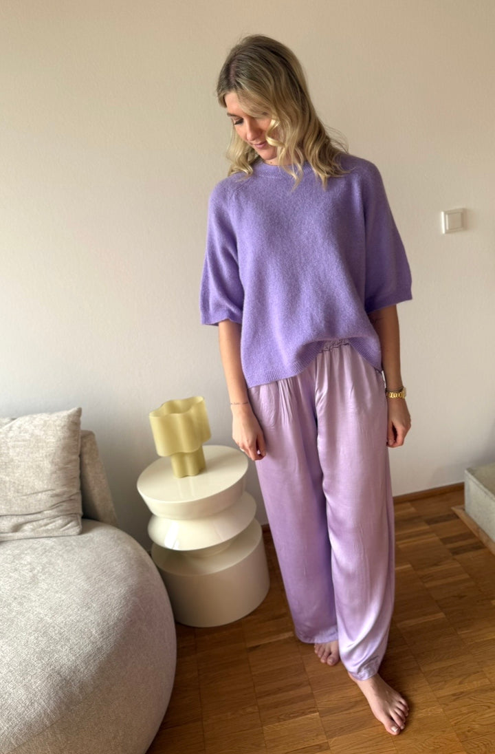 Satinhose - Flieder