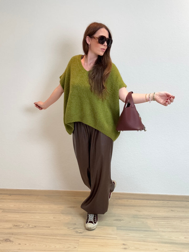 Mohair-Pullunder - Grün