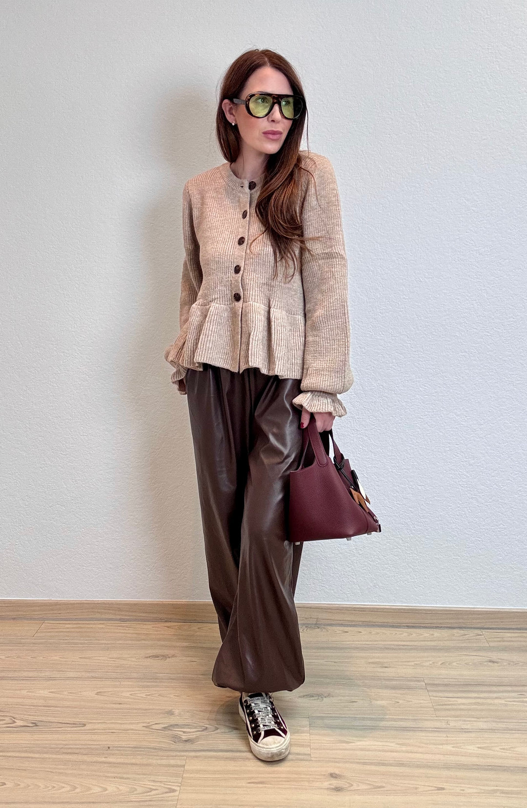 Verspielt Strickjacke - Braun