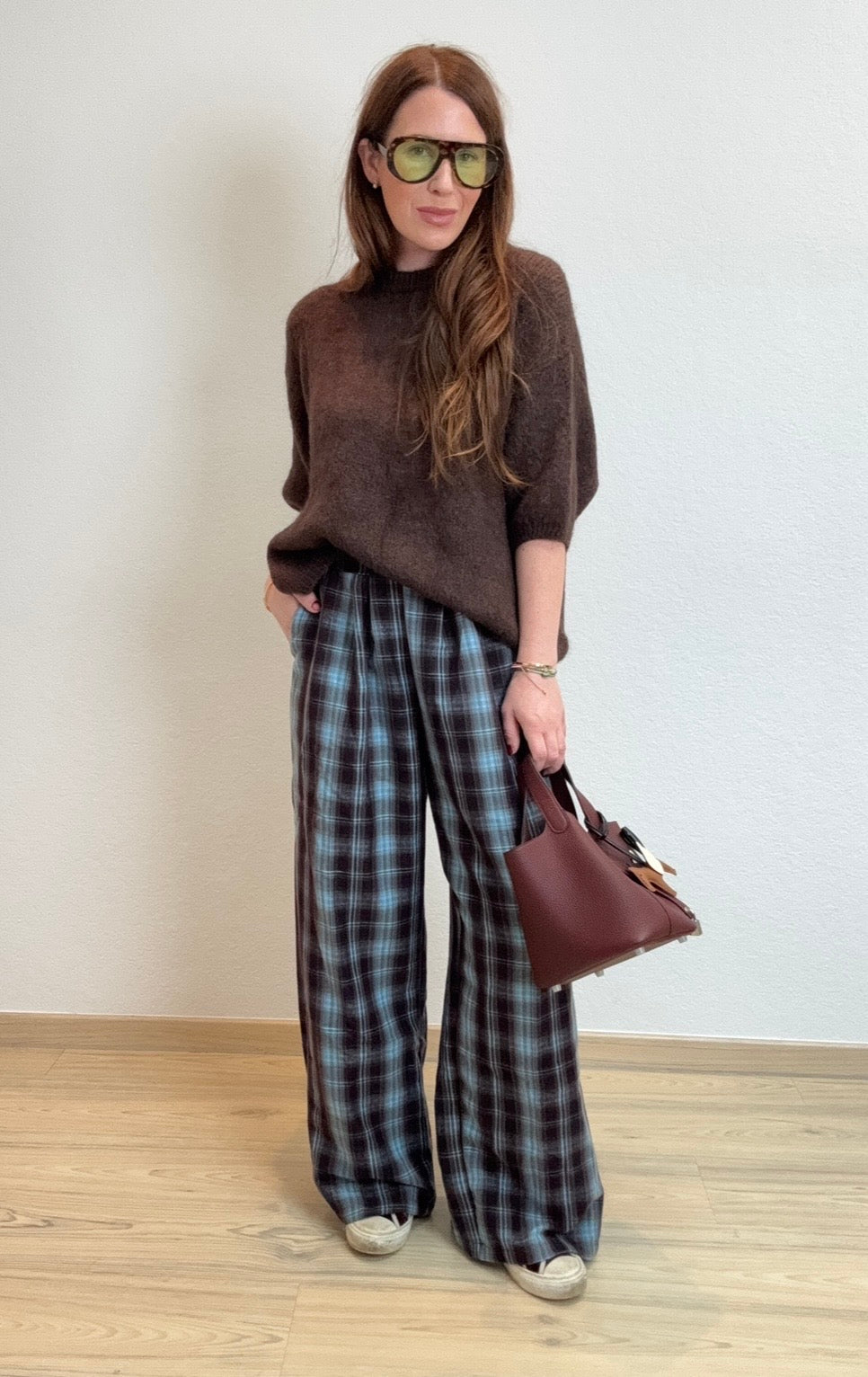 Karierte Hose - Blau