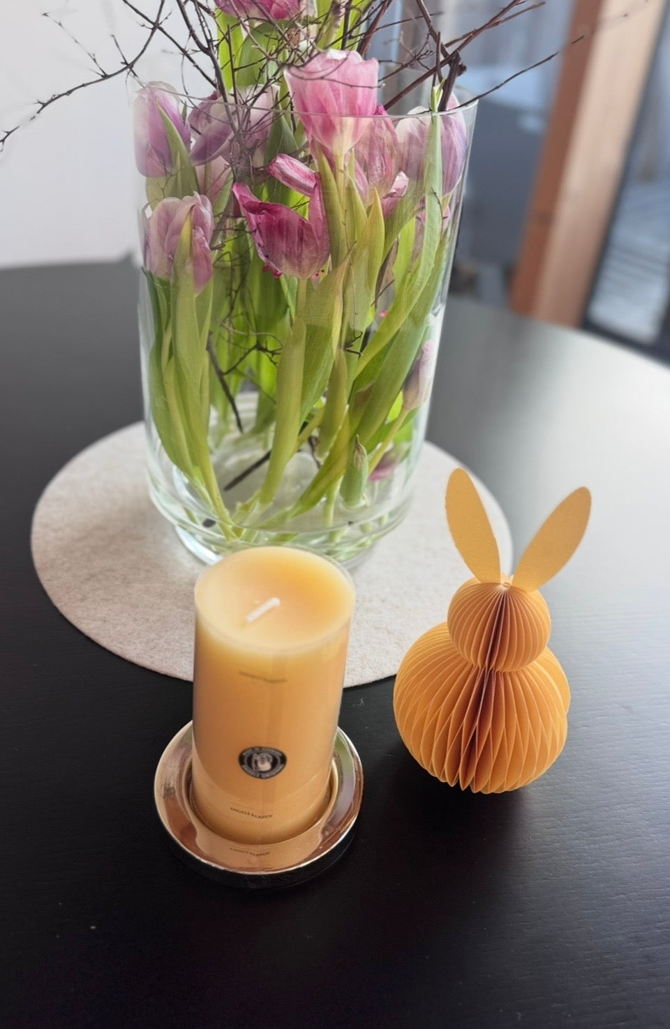 Hase aus Papier - Gelb