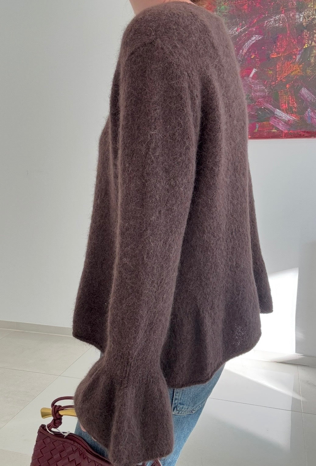 Baby-Alpaka-Pullover - Braun