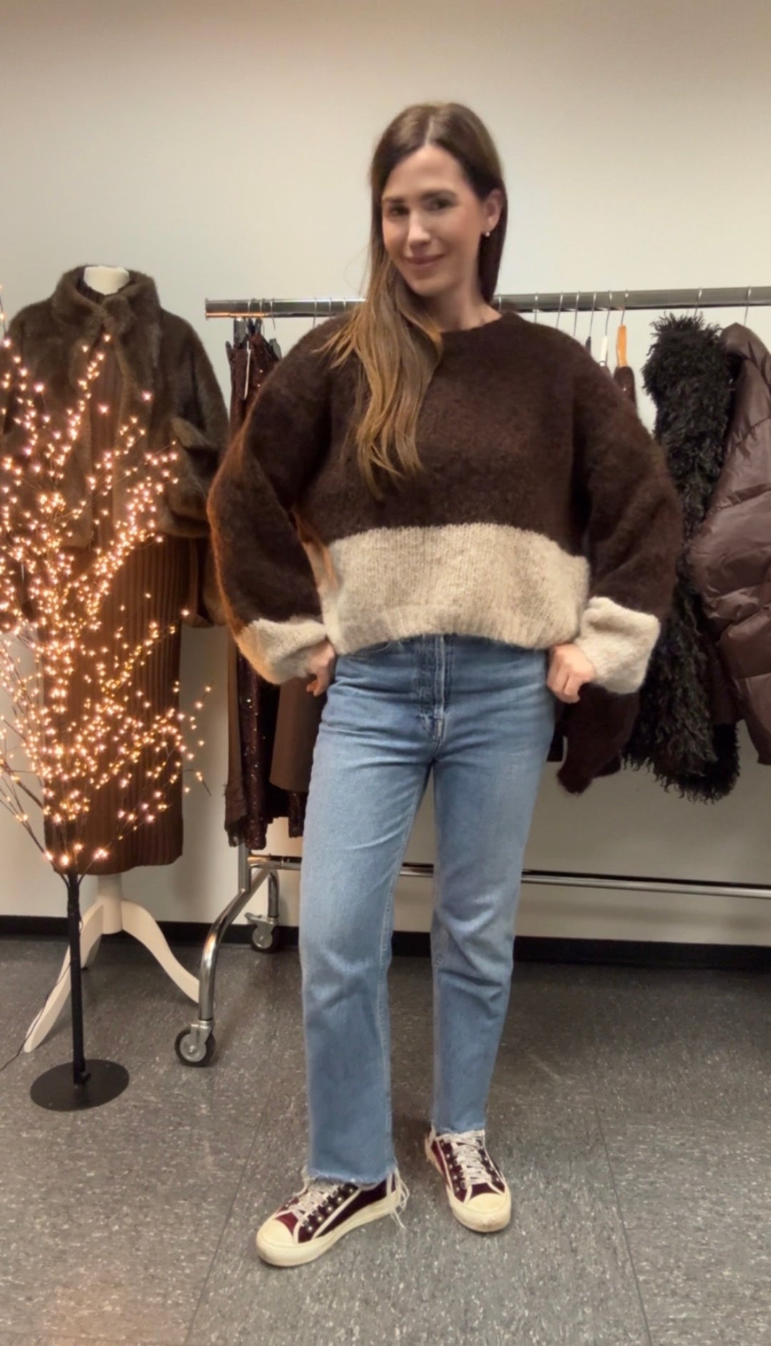 Pullover - Braun/Beige