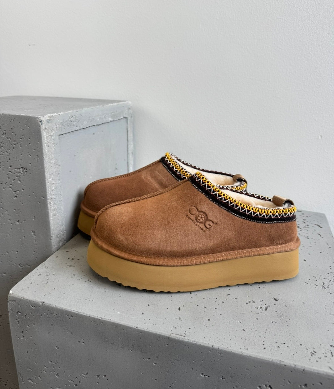 Offene Boots - Cognac