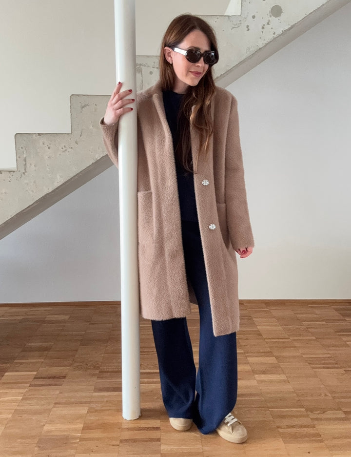 Maxi-Mantel - Beige