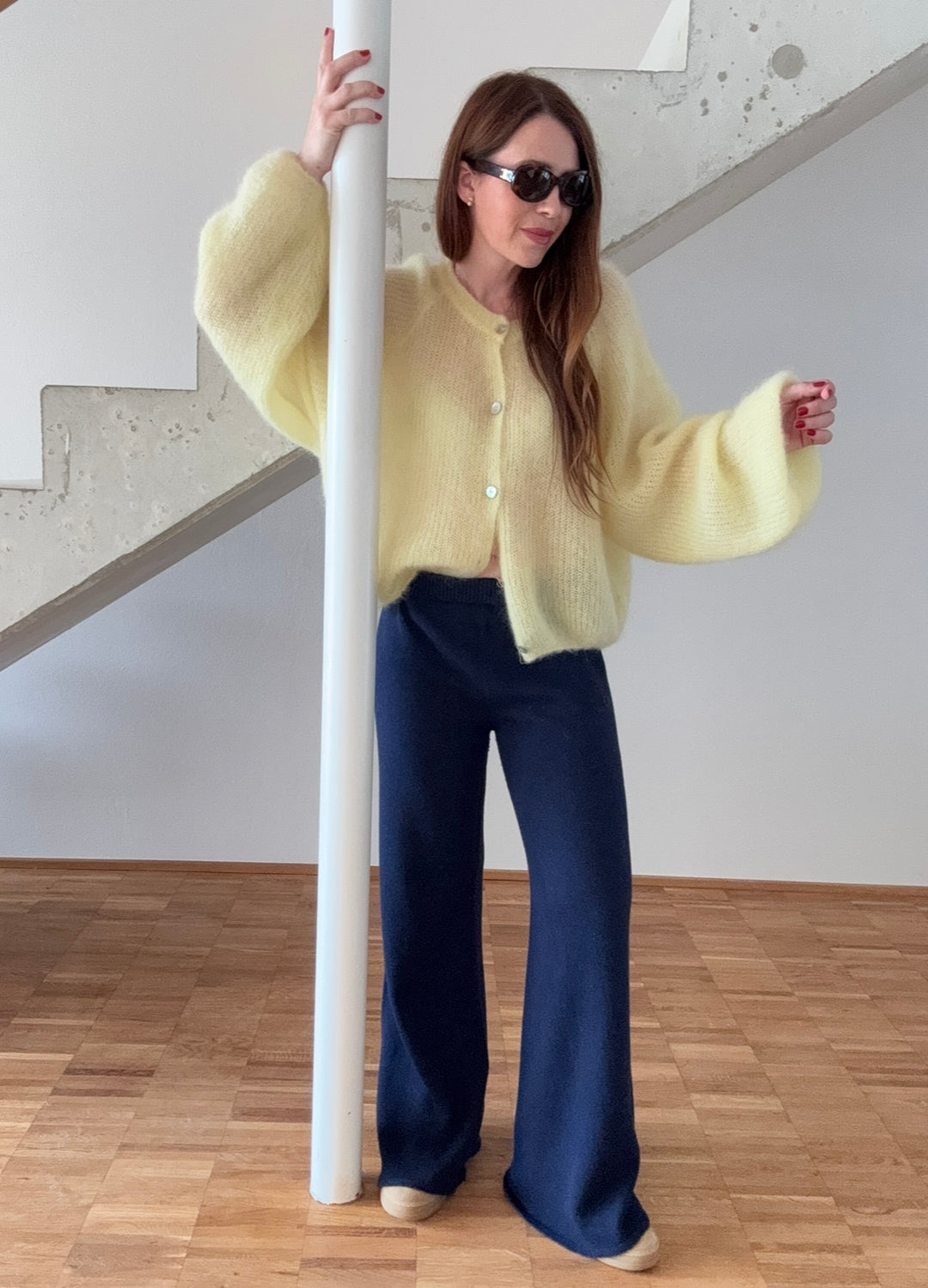 Mohair-Cardigan - Gelb