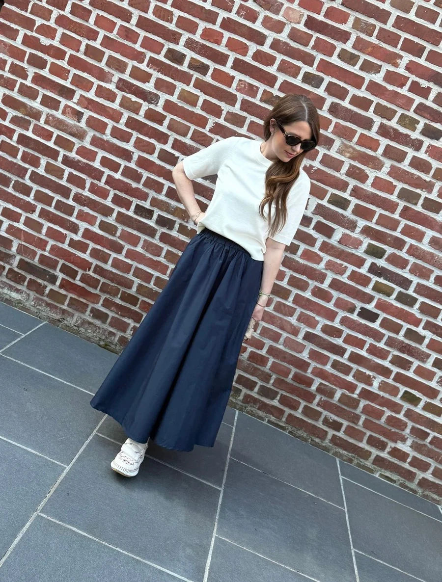 Luftiger Rock mit Taschen - Navy