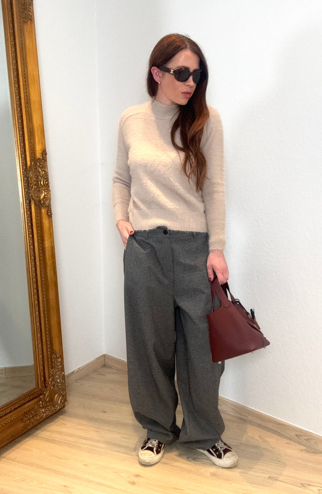 Stoffhose - Grau