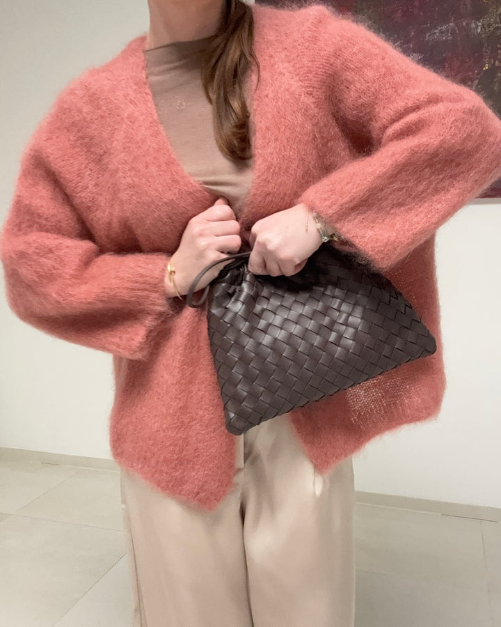 Mohair Cardigan - Rose
