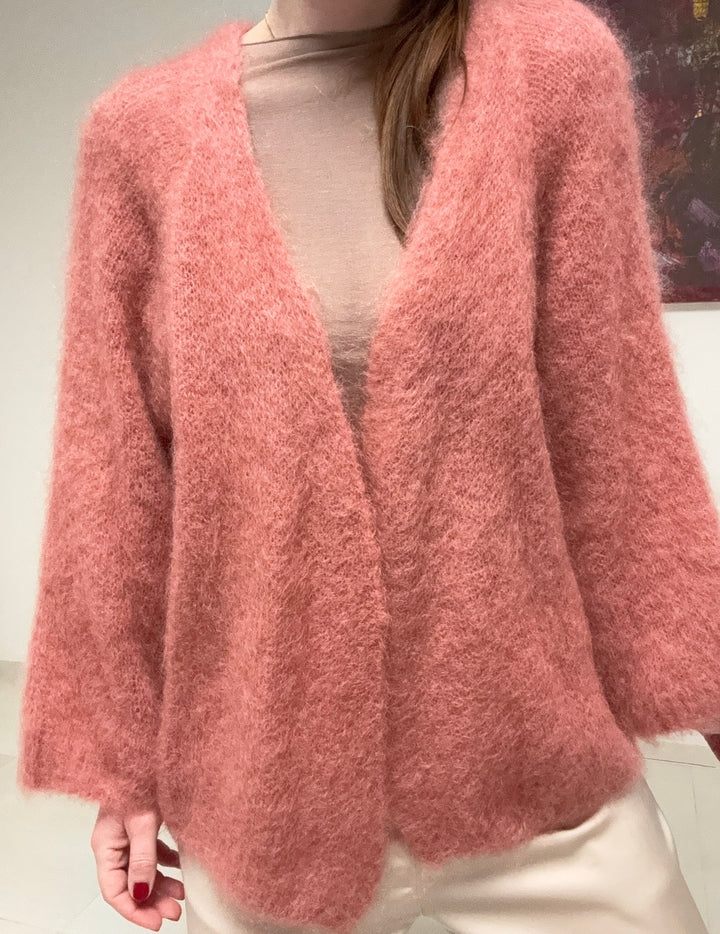 Mohair Cardigan - Rose