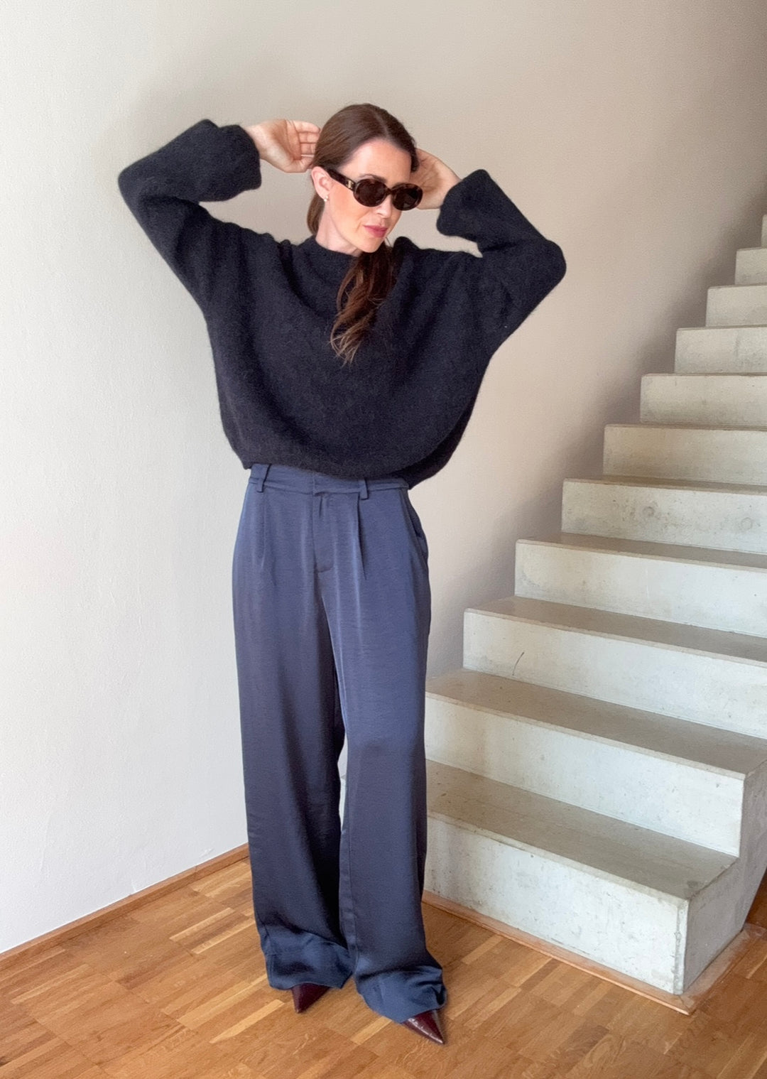 Verspielter Pullover - Navy