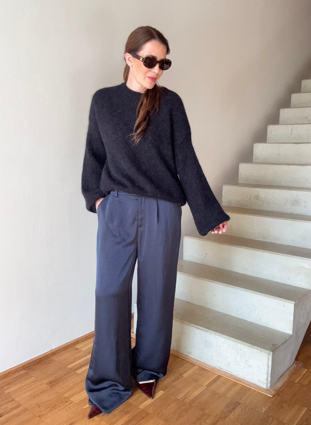 Verspielter Pullover - Navy