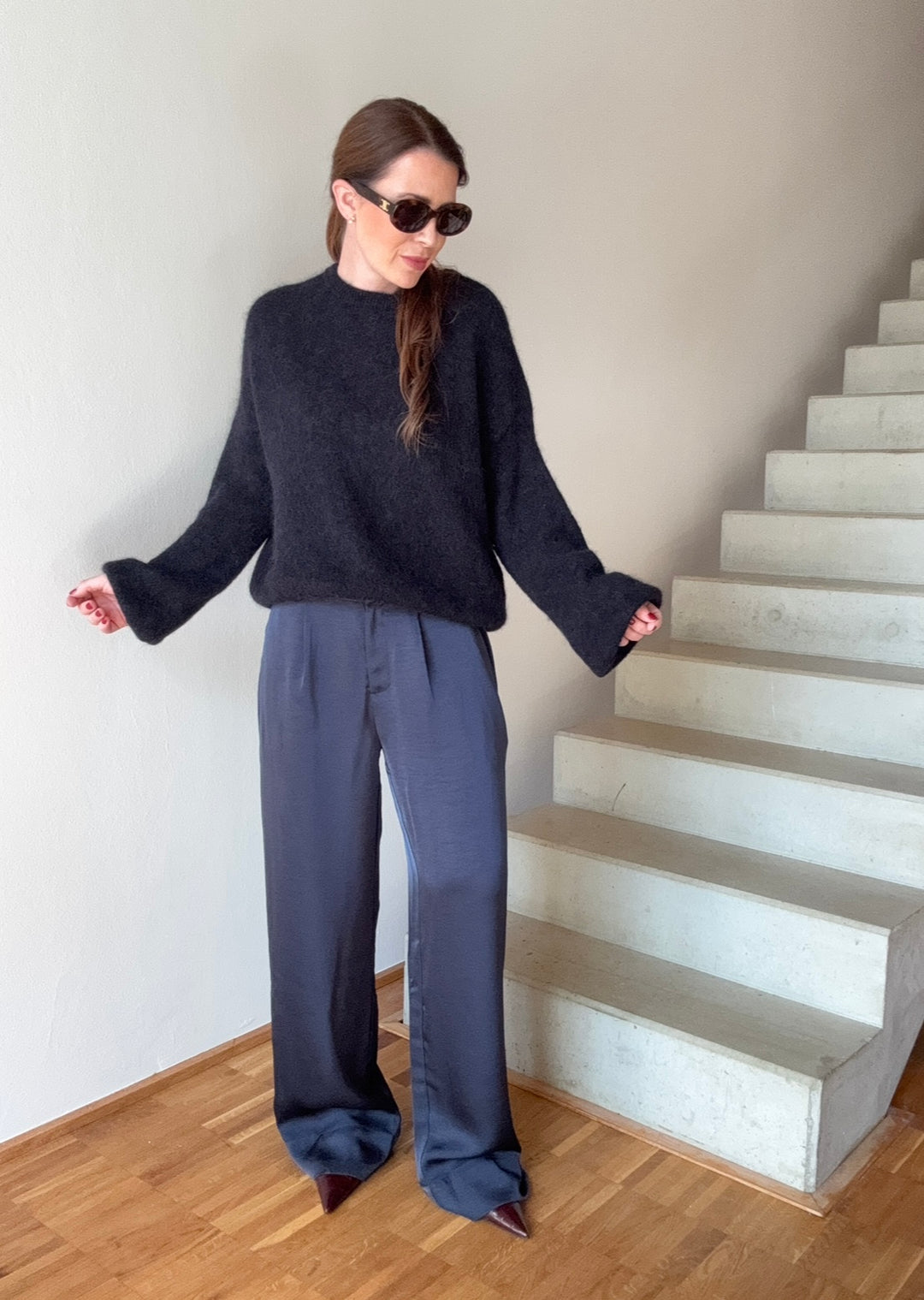 Verspielter Pullover - Navy