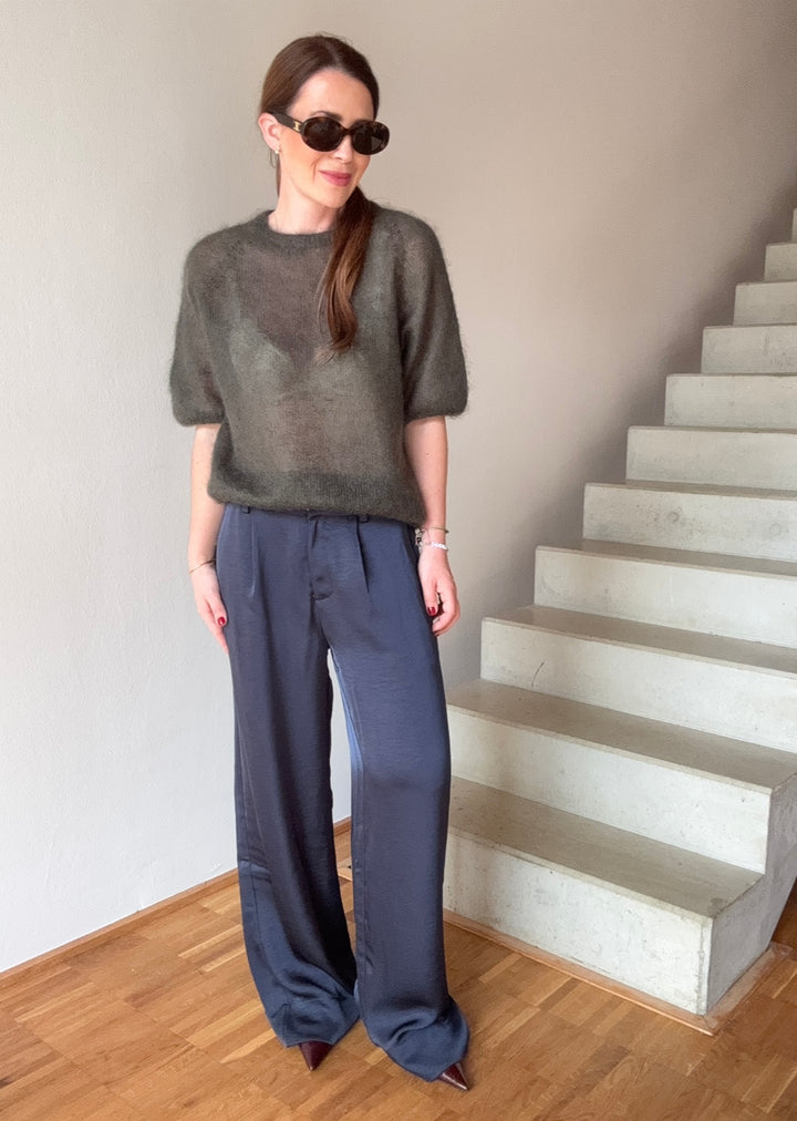 Dünnes Mohairshirt - Khaki