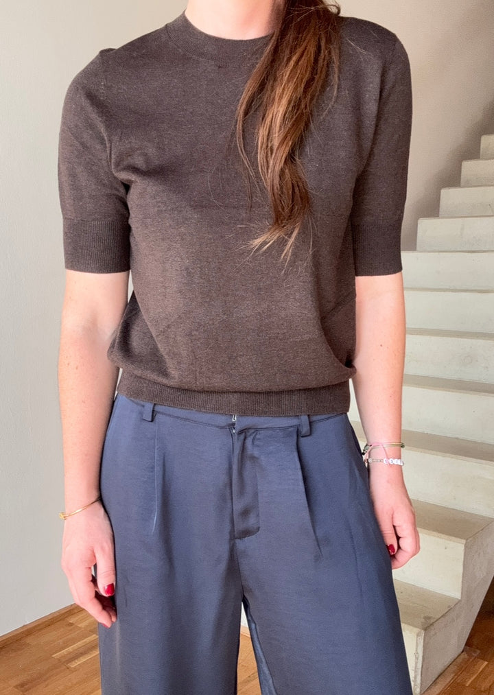 Basic-Shirt - Schokobraun