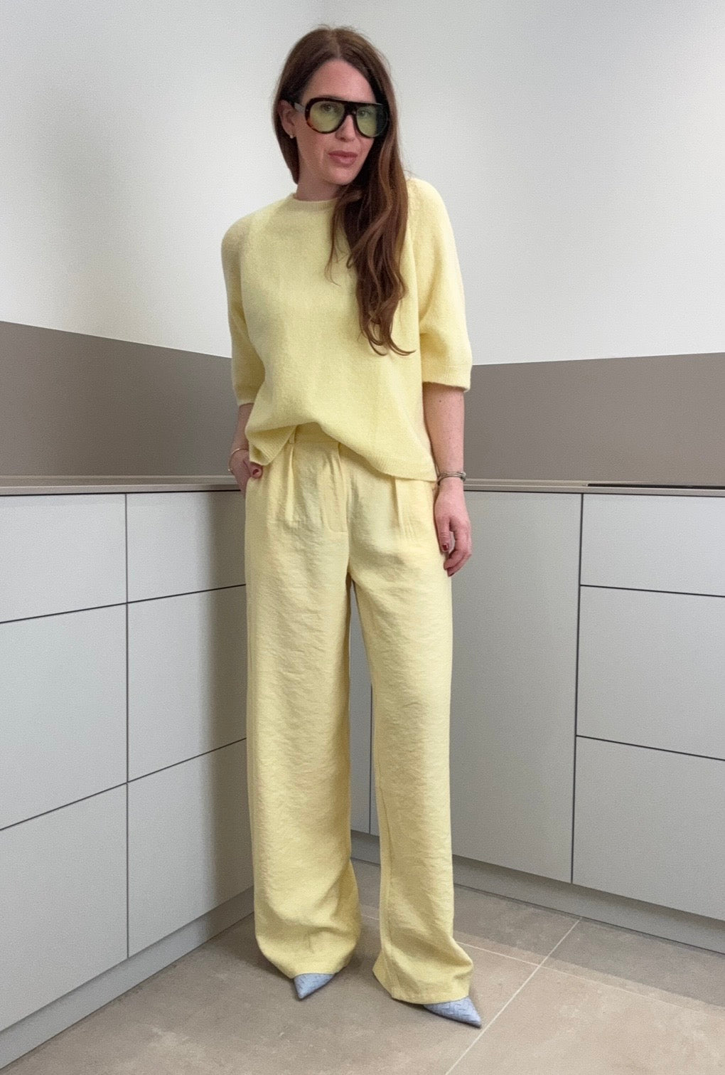 Strickshirt mit Baby-Alpaka - Gelb 57